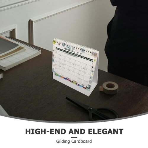 2024 2025 Desk Calendar Standing Flip Desktop Calendar Small Desk 