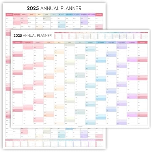 2024 2025 Wall Planner Calendar A2 Size 59cm X 42cm For Home Office 