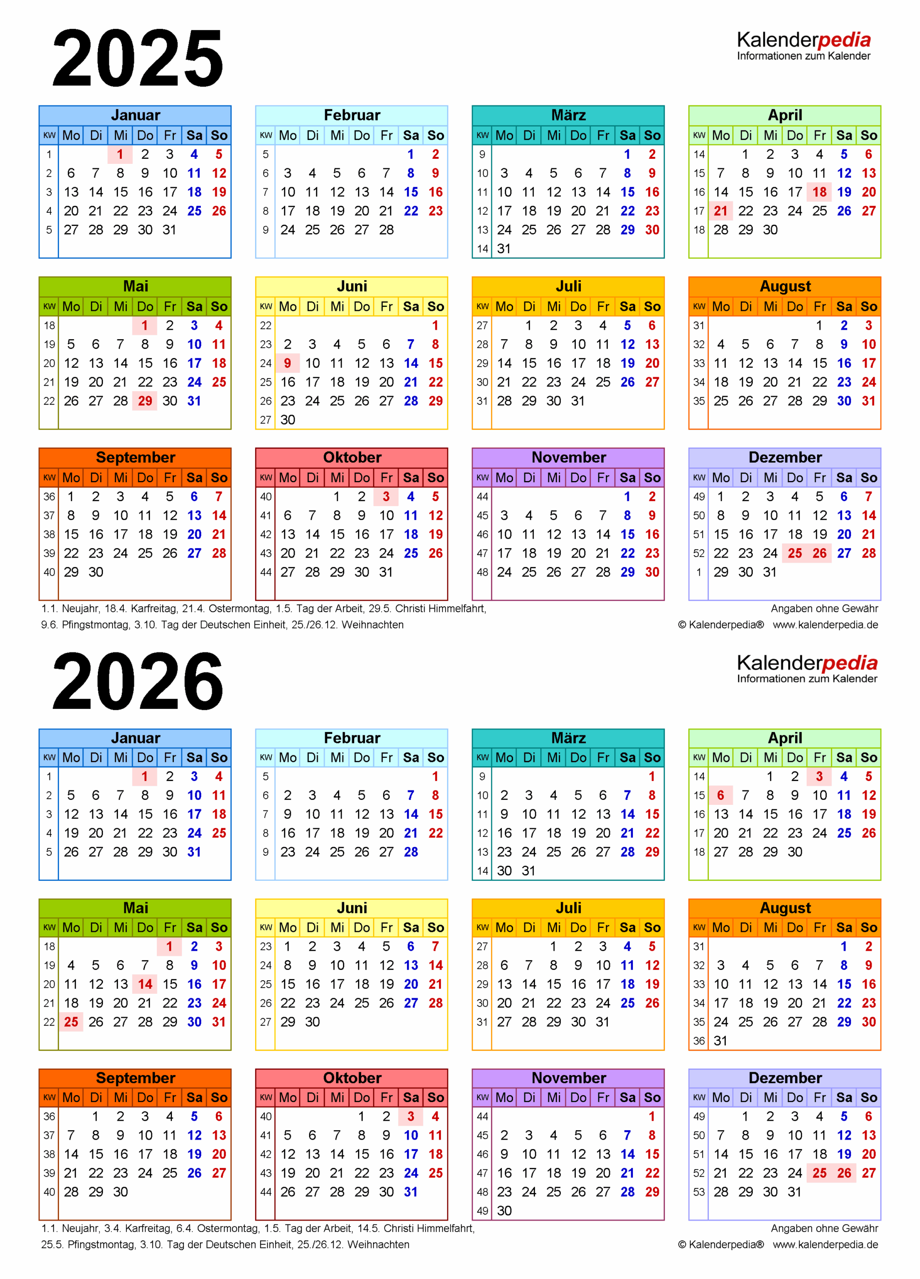 2025 Calendar 2026 Printable Free Download
