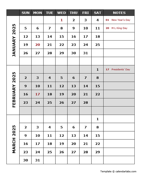 2025 Annual Calendar Word Template Doc Juniper Cruz