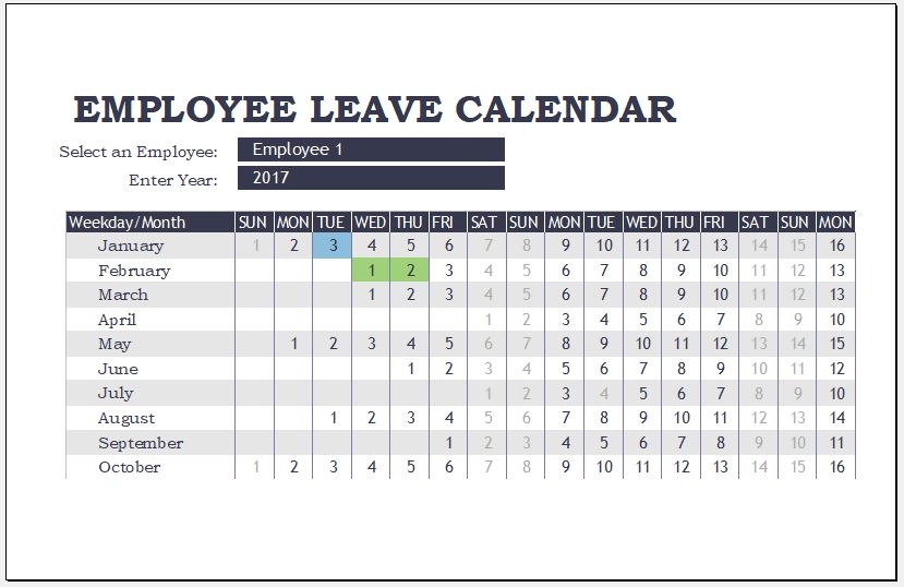 2025 Annual Leave Calendar Excel Free Benjamin G Alexander
