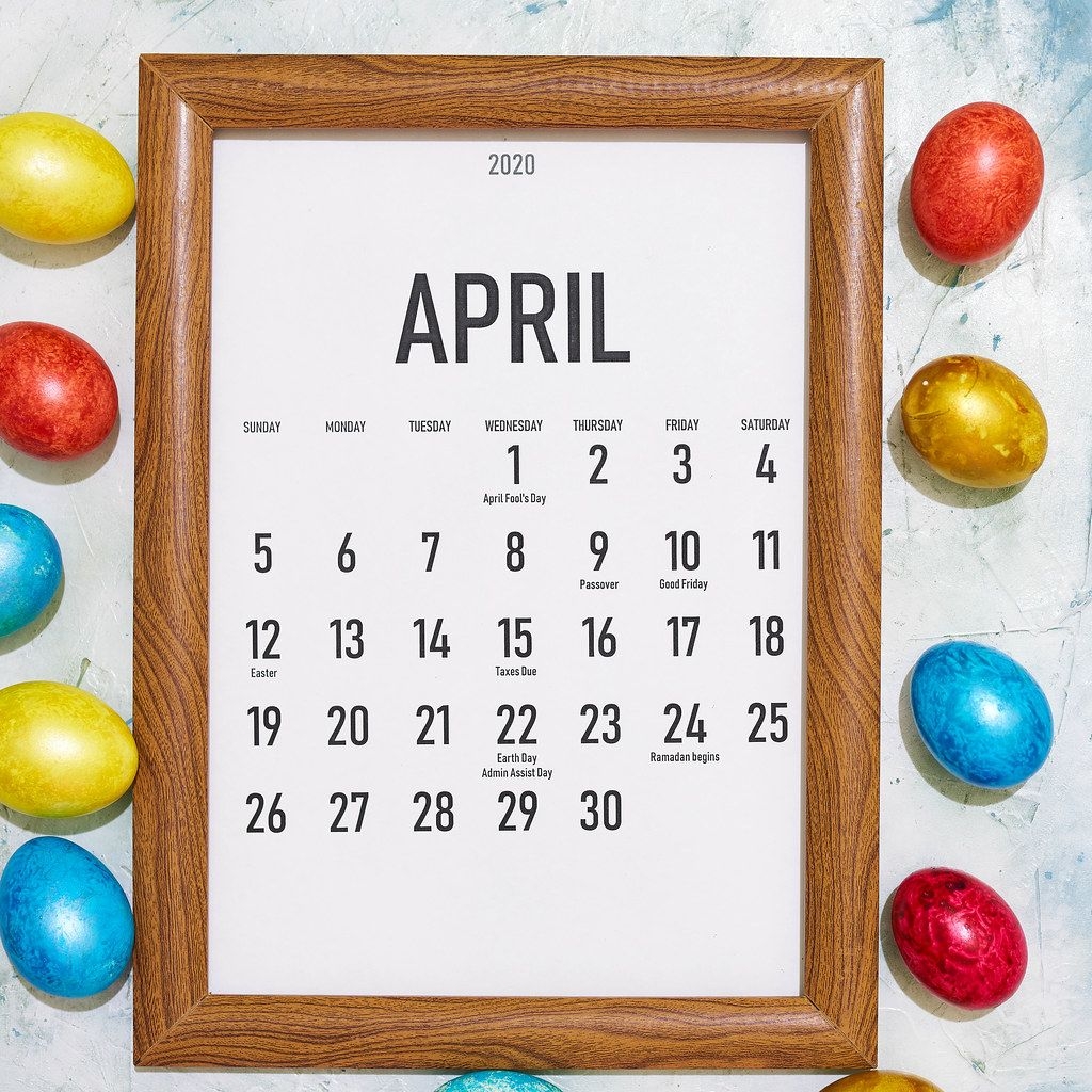 2025 April Calendar With Easter Sunday 2025 Neil L Foster