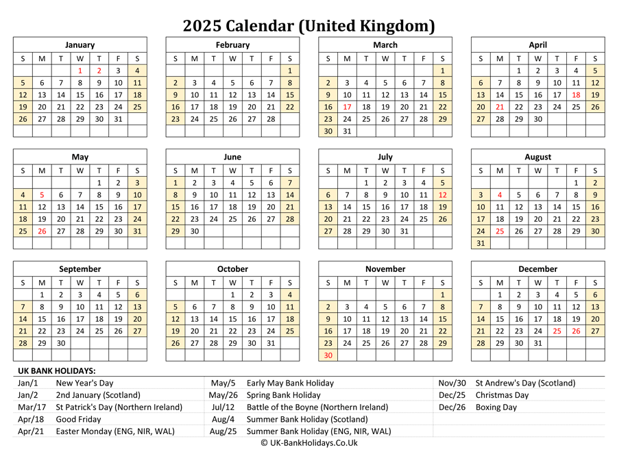 2025 Bank Holidays Uk Dates Vacances Carson D Thompson
