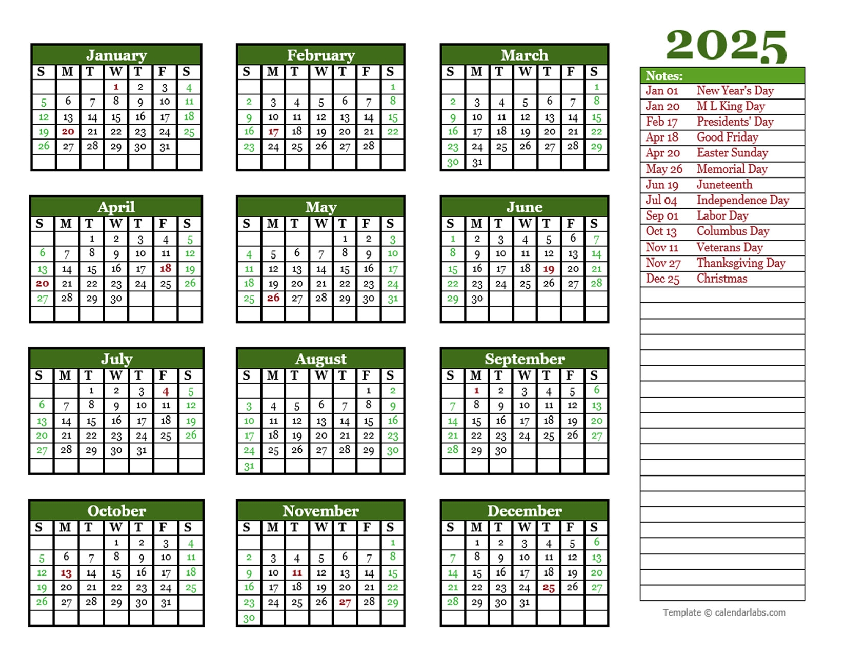 2025 Calendar Editable Download