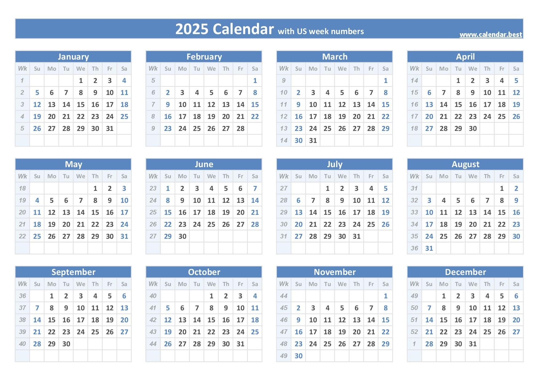 2025 Calendar By Week Number A Comprehensive Guide Calendar January