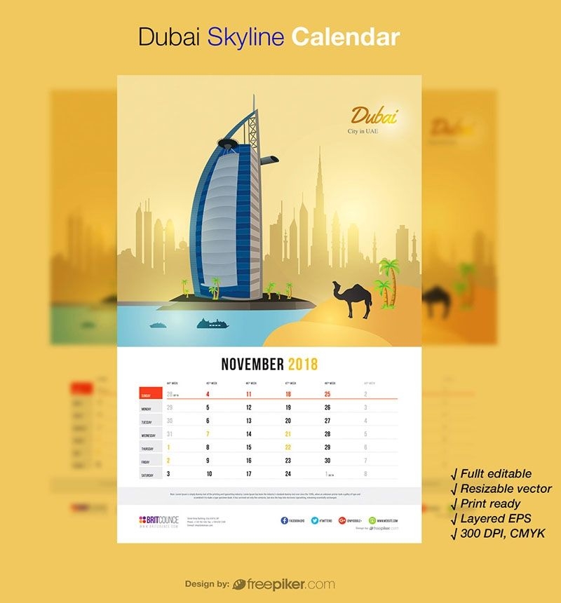 2025 Calendar Dubai Archer Rhodes