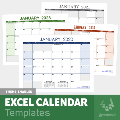 2025 Calendar Template Free Download Excel