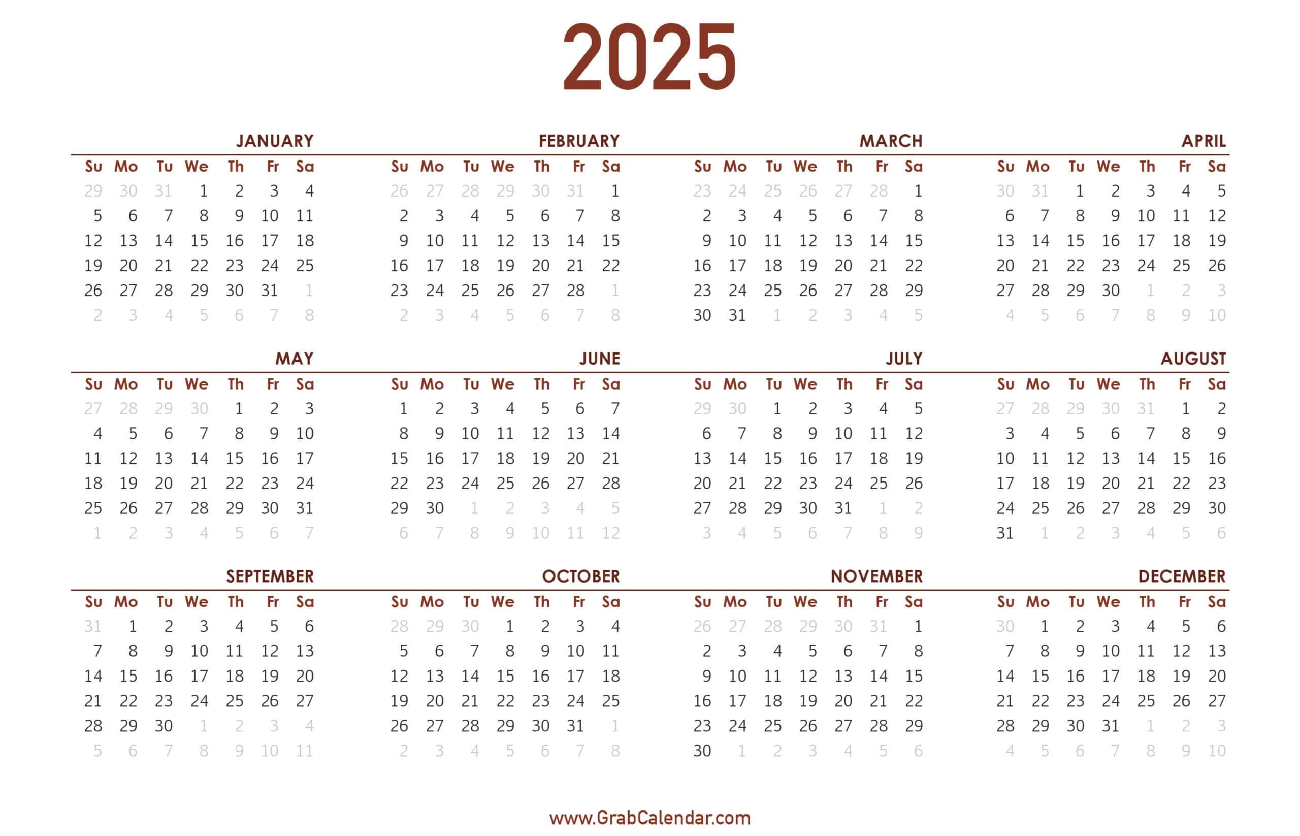 August December 2025 Calendar