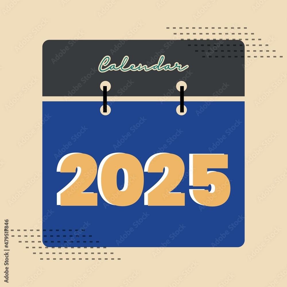 2025 Calendar Page Design 2025 Calendar Cover Page Design Stock 