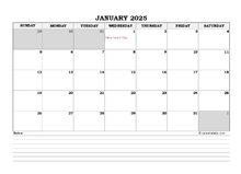 2025 Calendar Canada Monthly