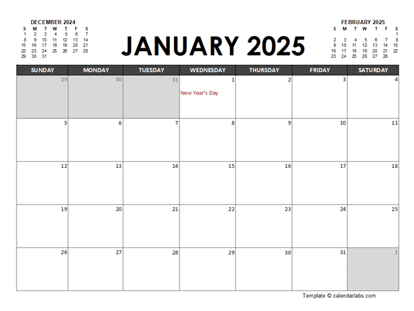 2025 Calendar Planner Ireland Excel Free Printable Templates