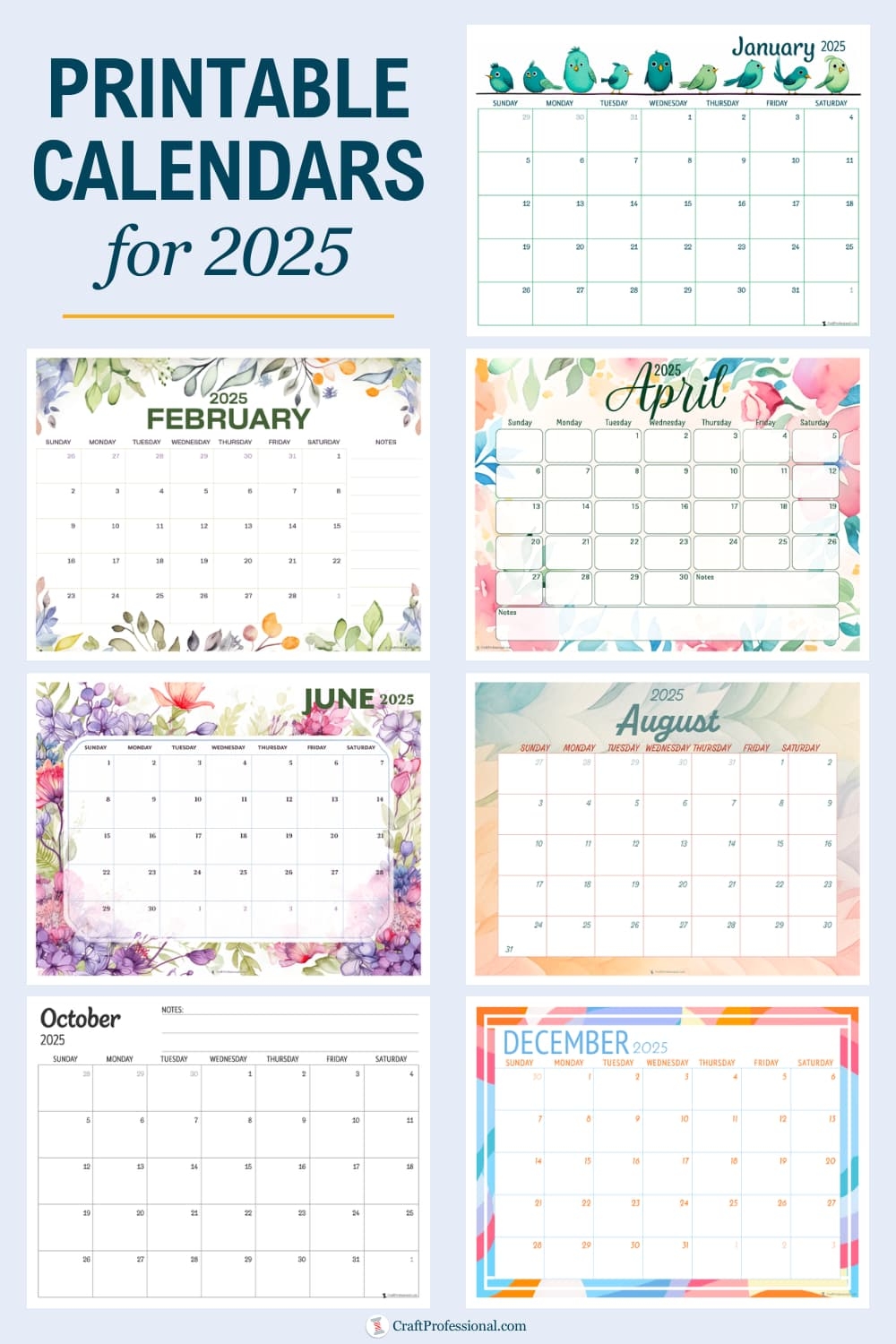2025 Calendar By Month To Print