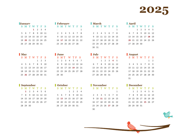 2025 Calendar Uk Online Calculator Andrew L Ridings