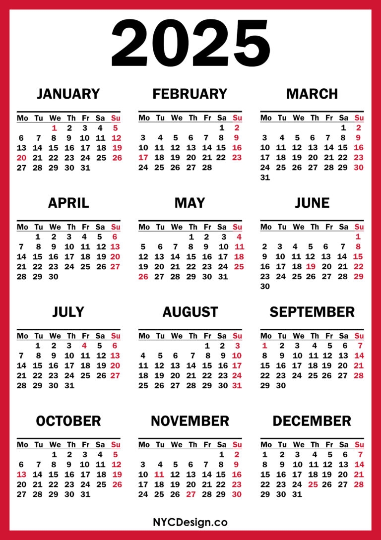 2025 Calendar With Holidays Included List Jack F Seibold
