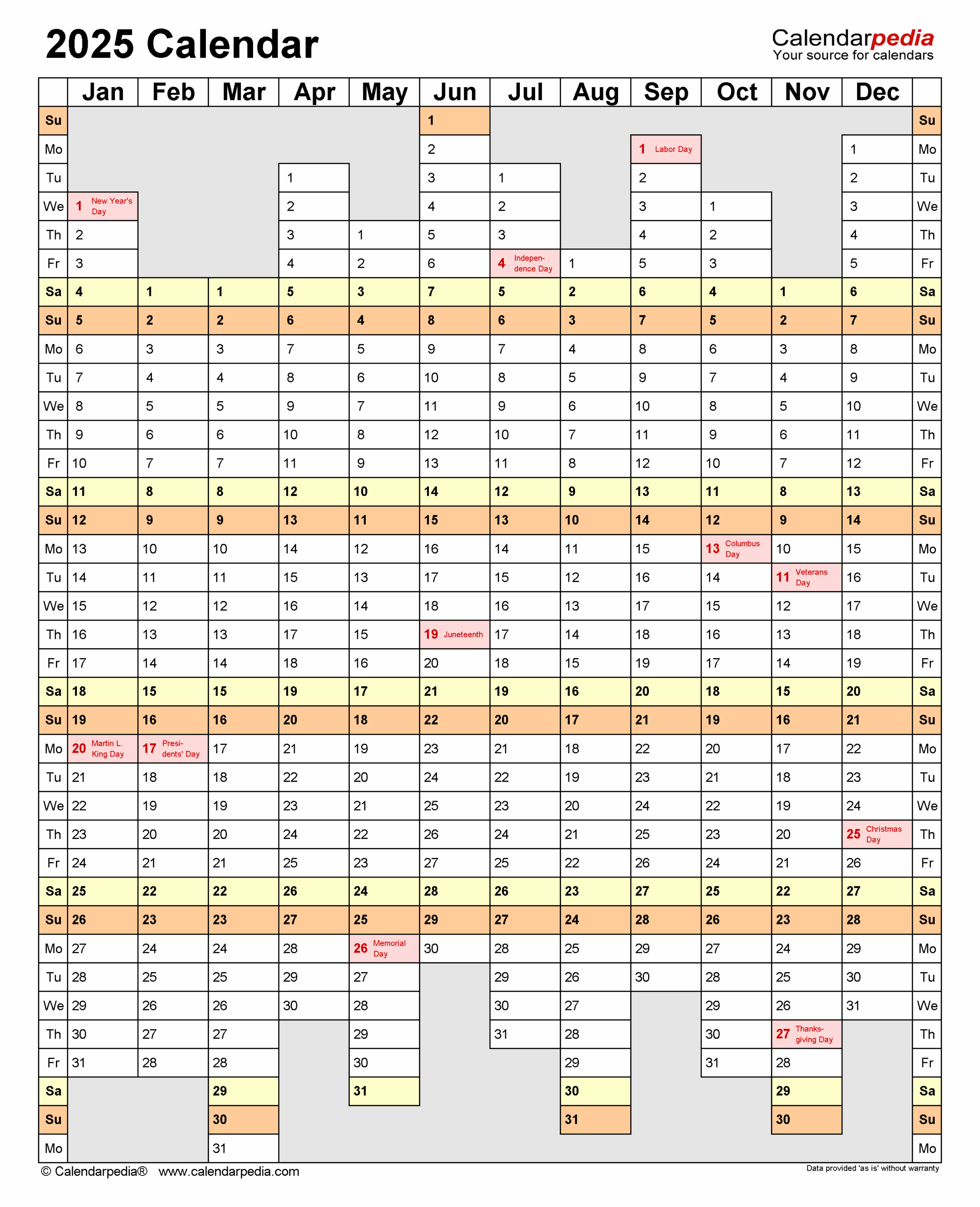 2025 Calendar With Week Numbers Excel Printable Free 2025 Simonne A 