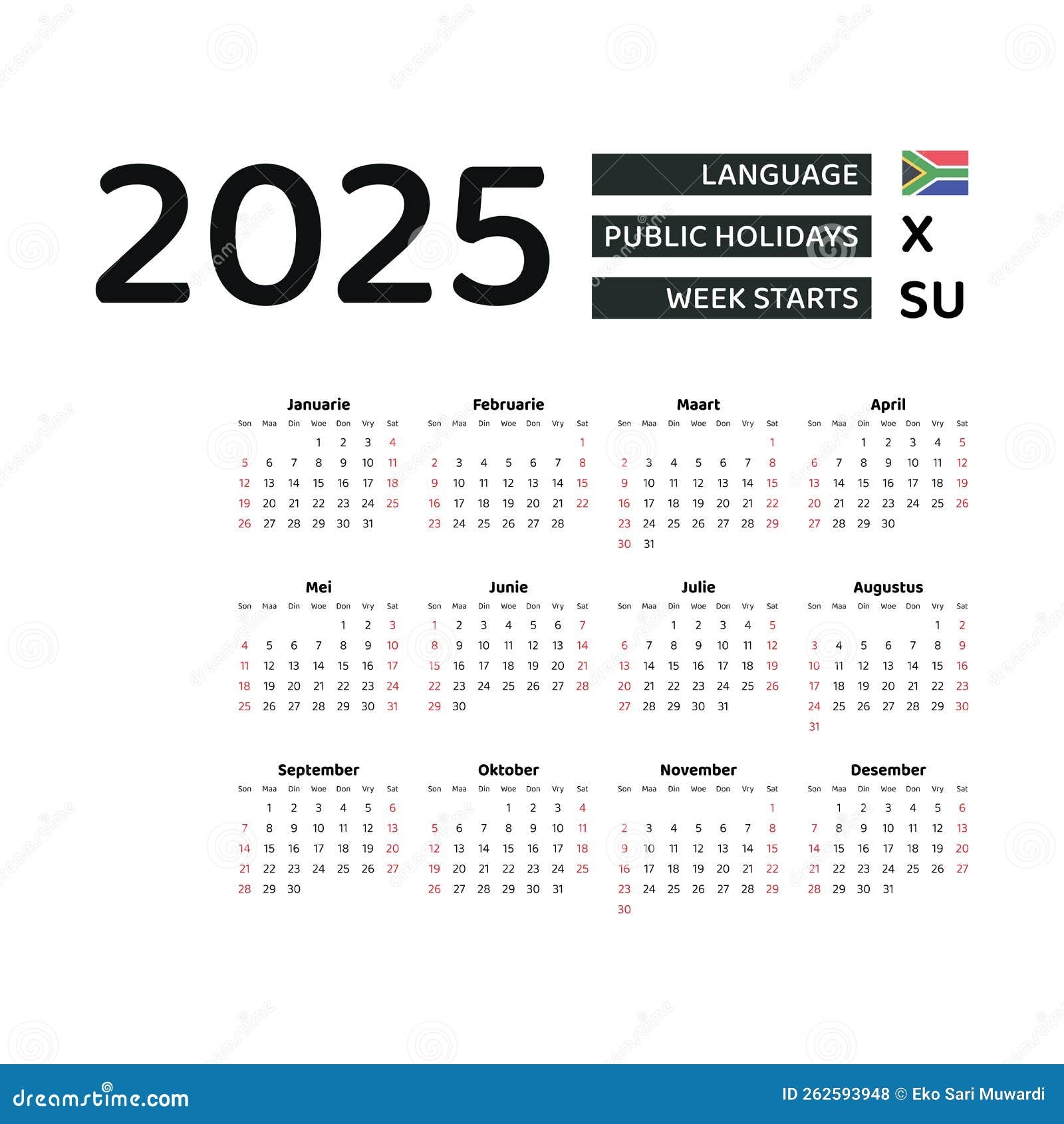 2025 Calendar With Weeks South Africa Map Susie Ethelind