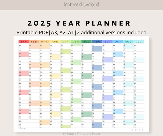 2025 Calendar Year Planner Pdf Sasha Brandice