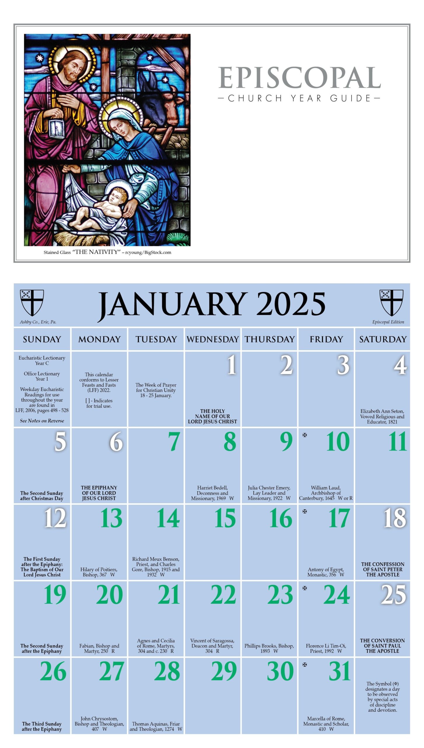 2025 Christian Calendar Template Silas Rose