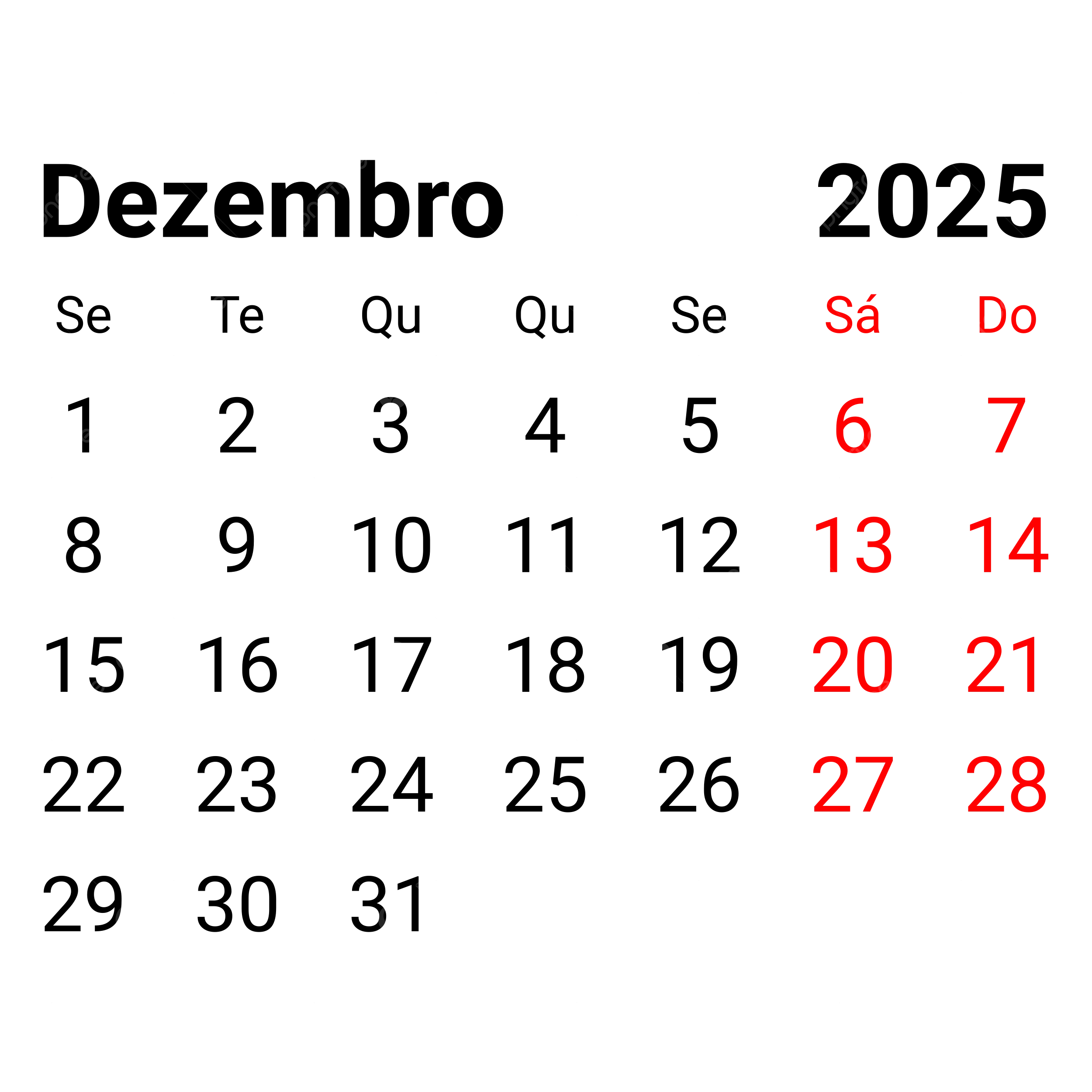 2025 December Calendar Png Downloadable Luna Faith
