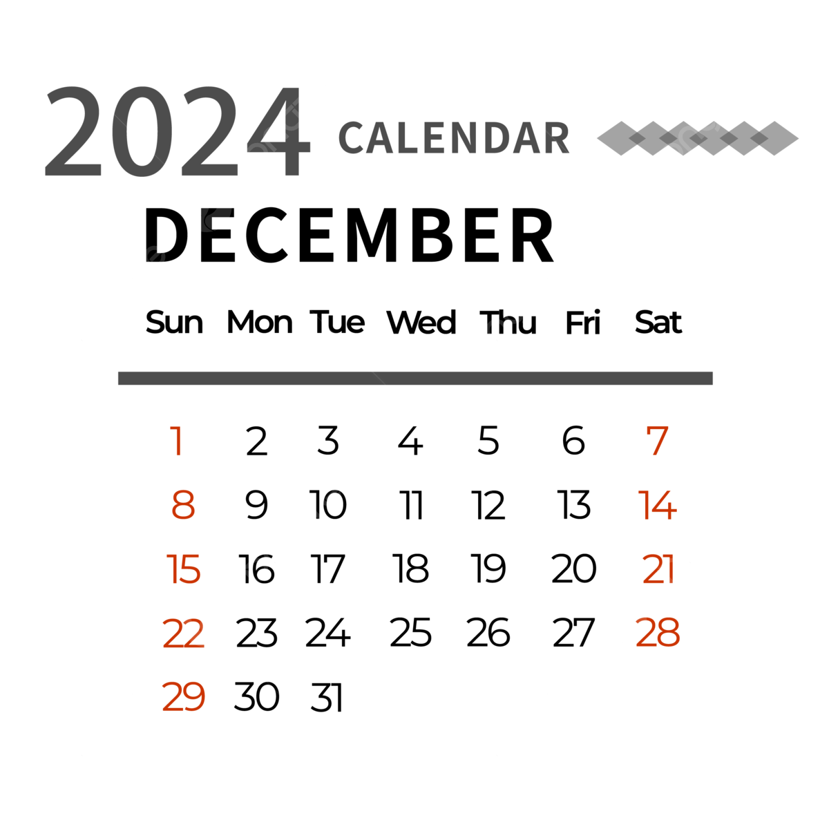 2025 December Calendar Png Easton Foster