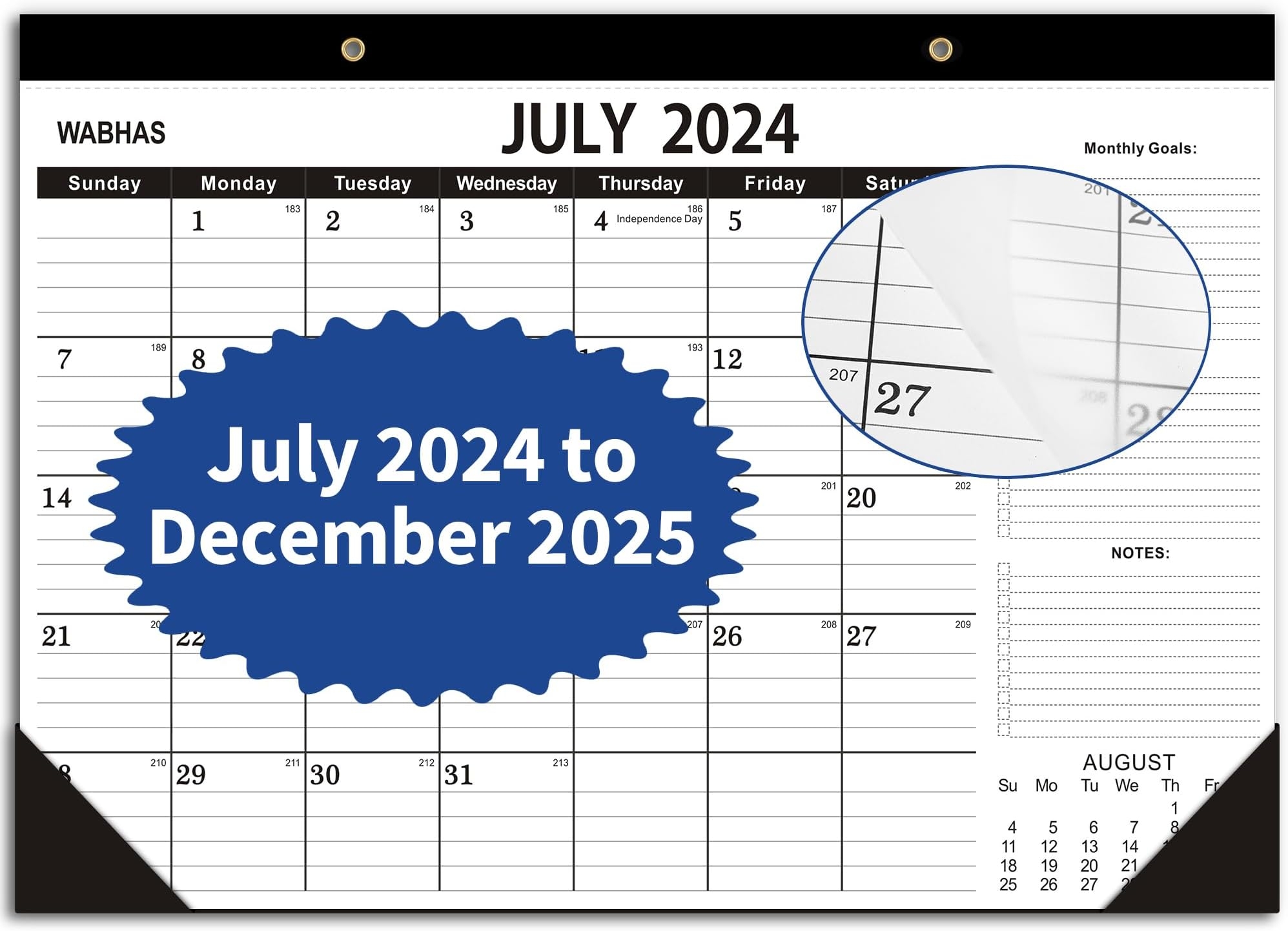 2025 Desk Calendar 22 X 17 Pages Khalil Wood