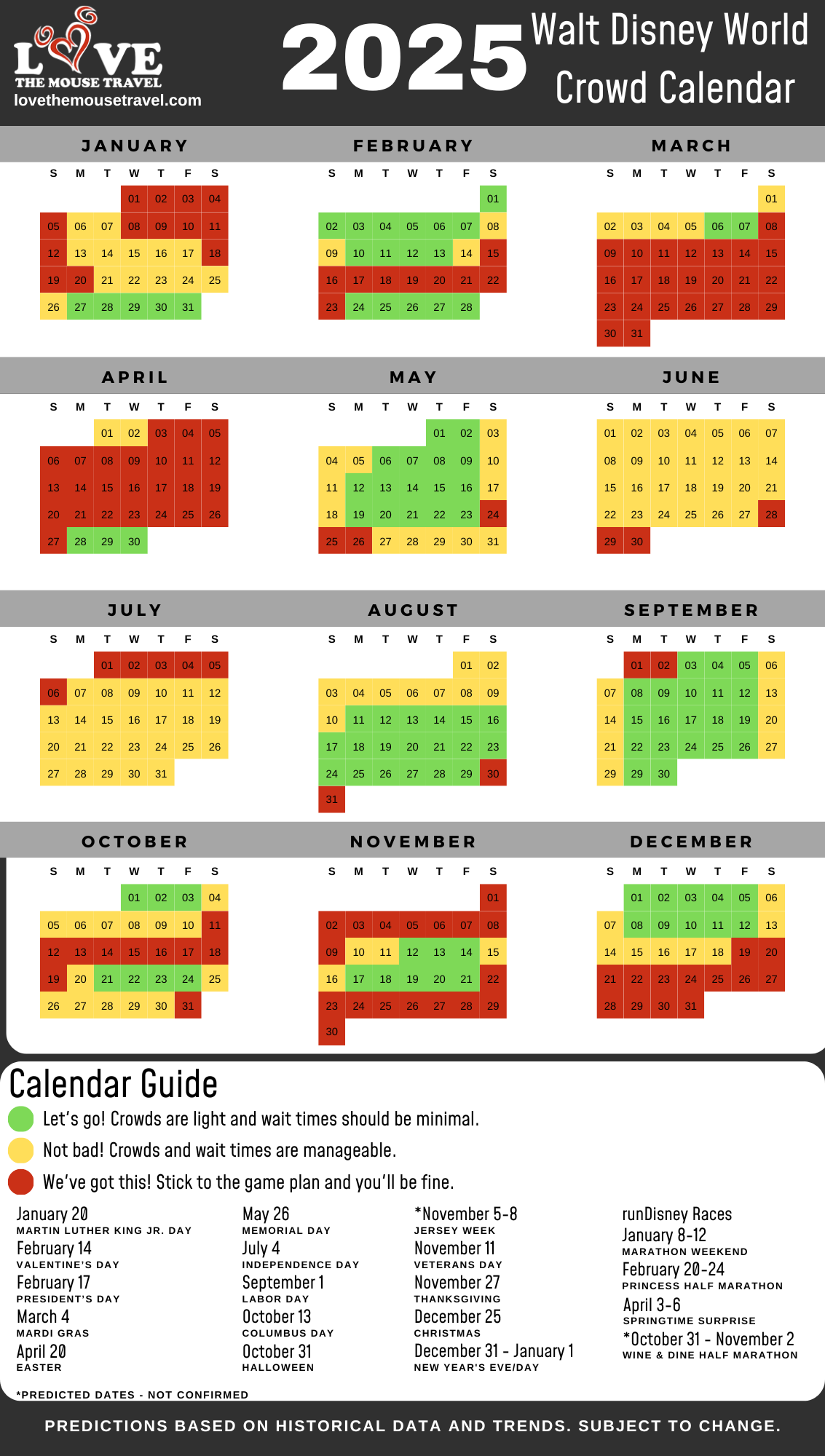 2025 Disney World Calendar Eileen J Rogers