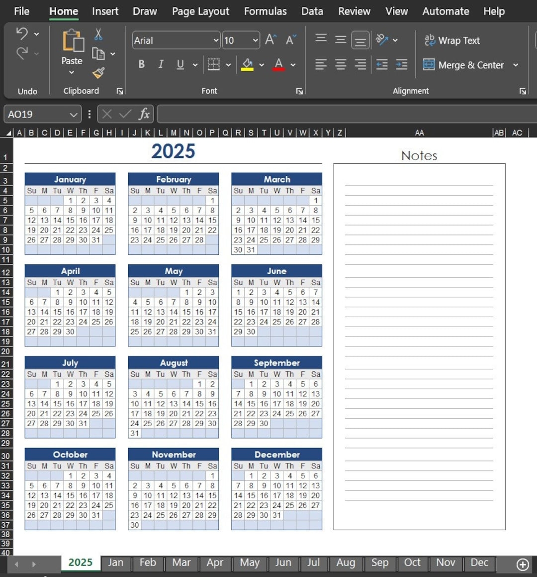 2025 Event Planning Calendar Template Karim Naomi