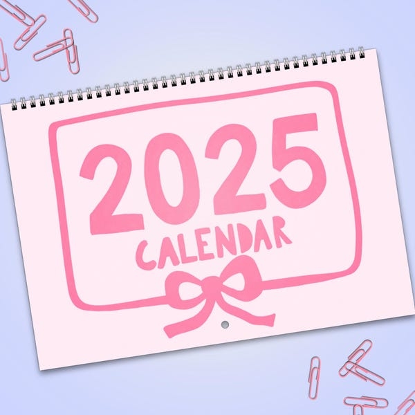 2025 Girly Calendar Etsy