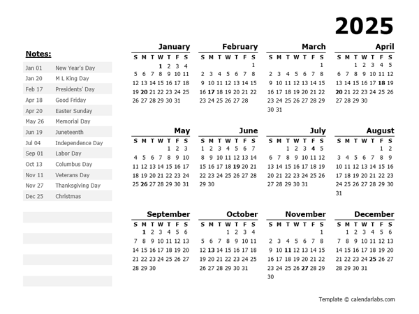 2025 Holiday Calendar Days Calculator Free James Kemp