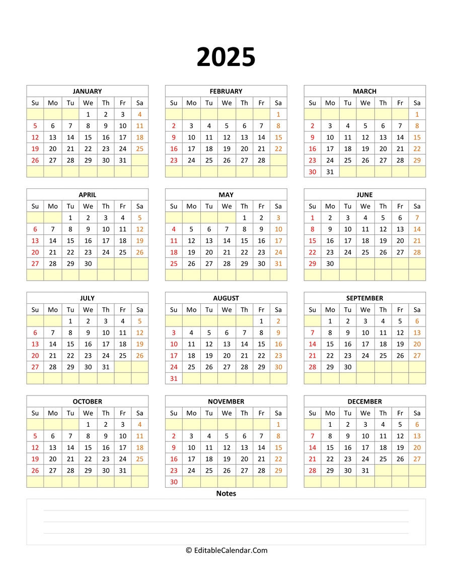 2025 Holiday Calendar Schedule Printable Form Pdf Isadora Blake
