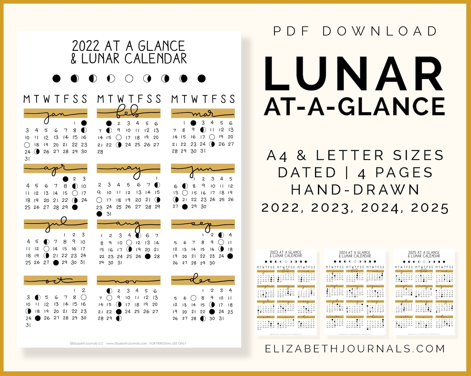 2025 Lunar Calendar With Holidays Free Template Chloe Delcina