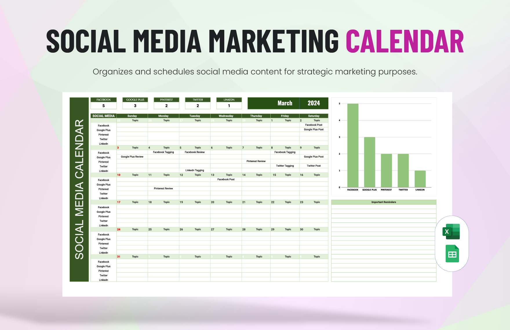 2025 Marketing Calendar Template