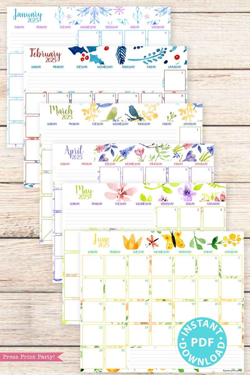 Download Monthly Calendar 2025