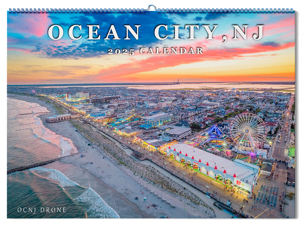 2025 Ocean City NJ Wall Calendar OCNJ Drone