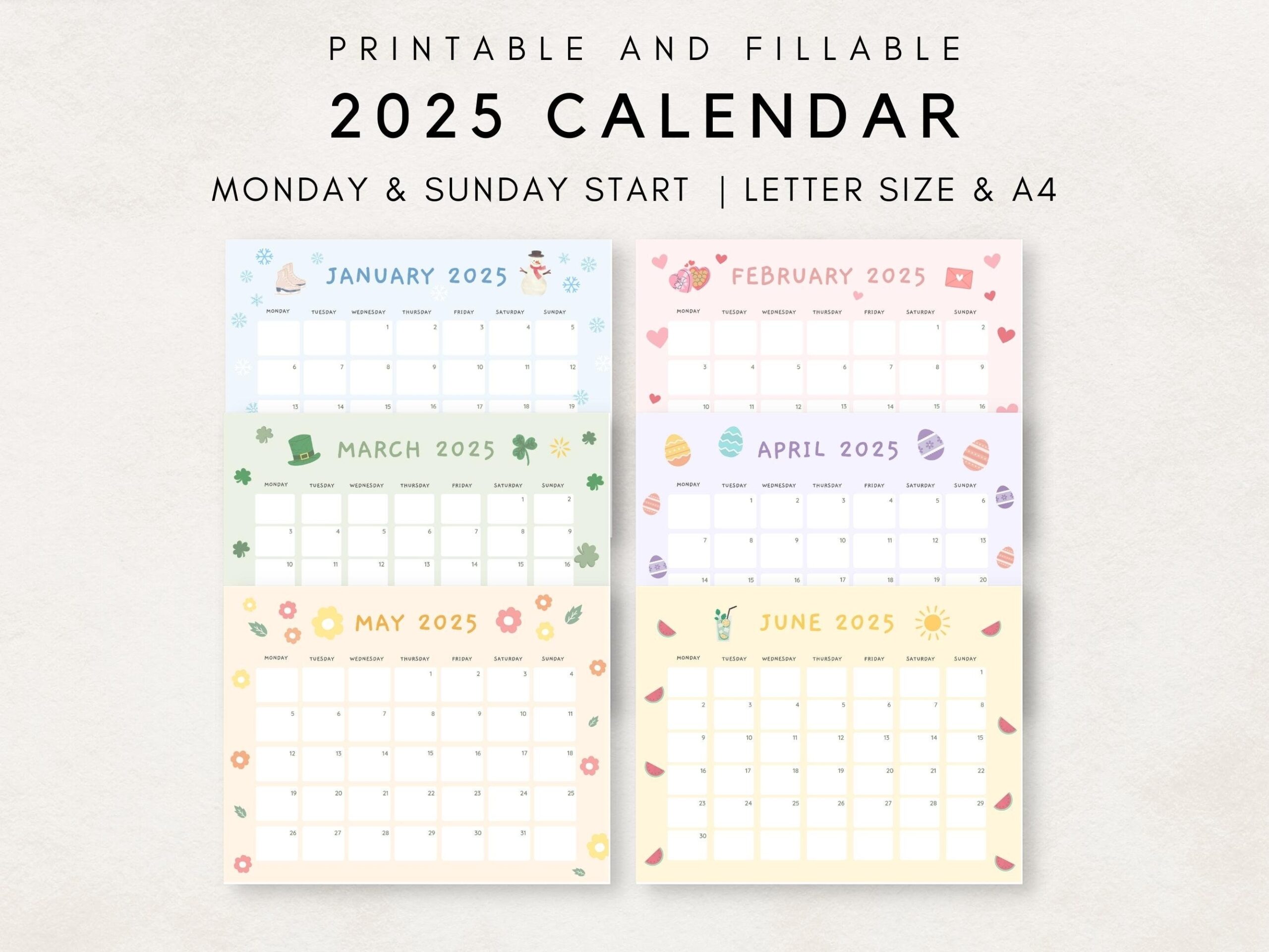 2025 Pdf Calendar Cute John Patrick