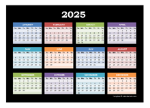 2025 Calendar Template Powerpoint