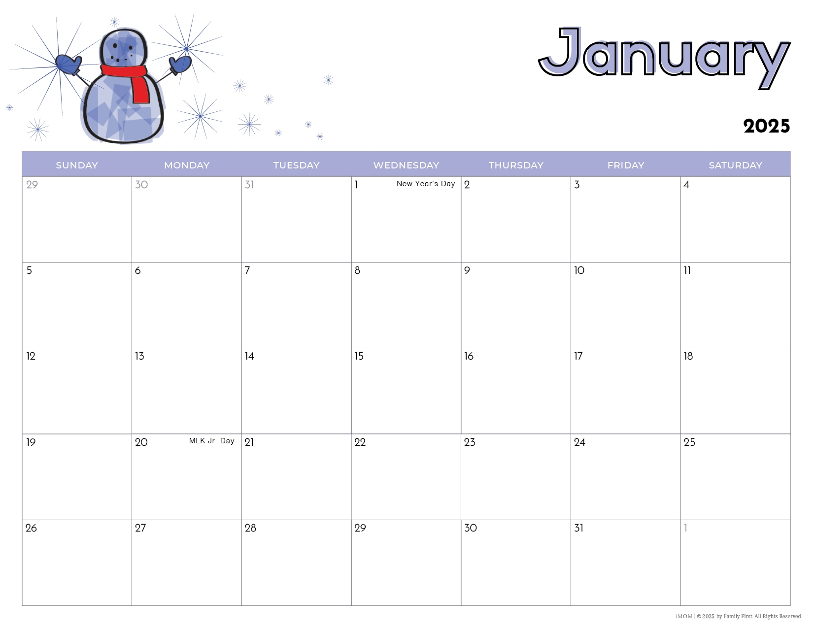 2025 Printable Calendars For Kids IMOM