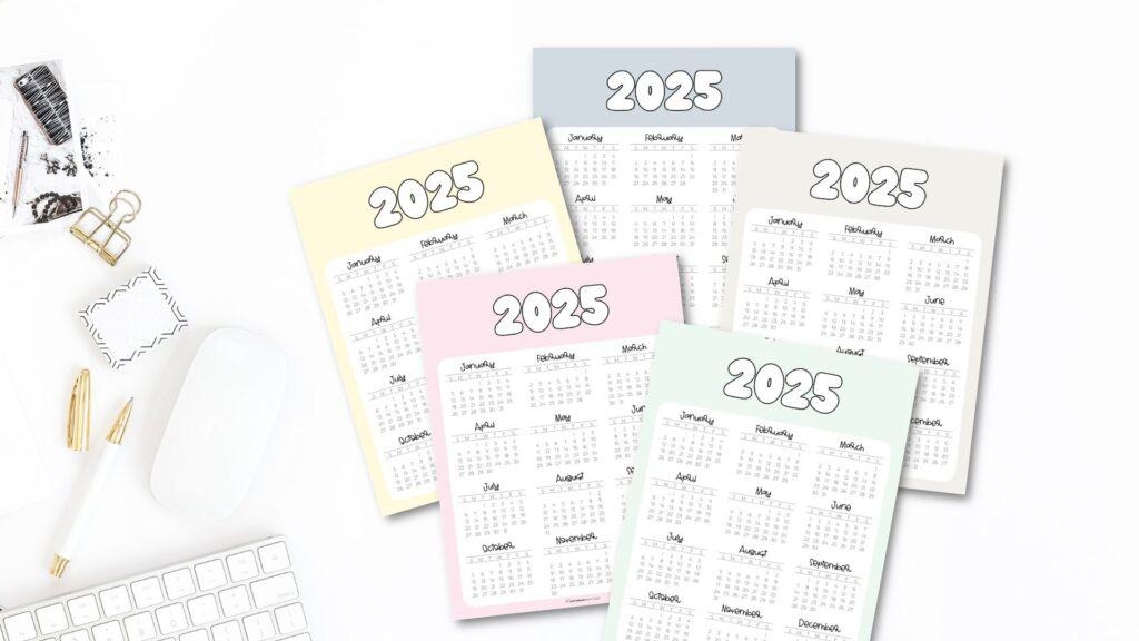2025 Keyboard Calendar Printable