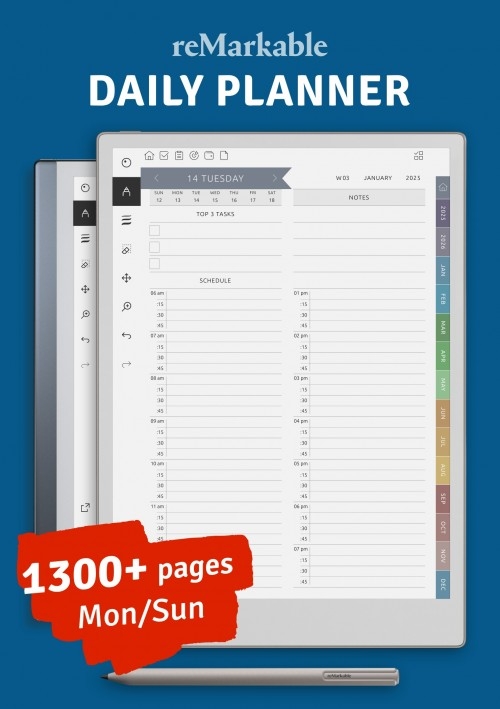 2025 ReMarkable Planner Templates Download Best Free Premium PDF