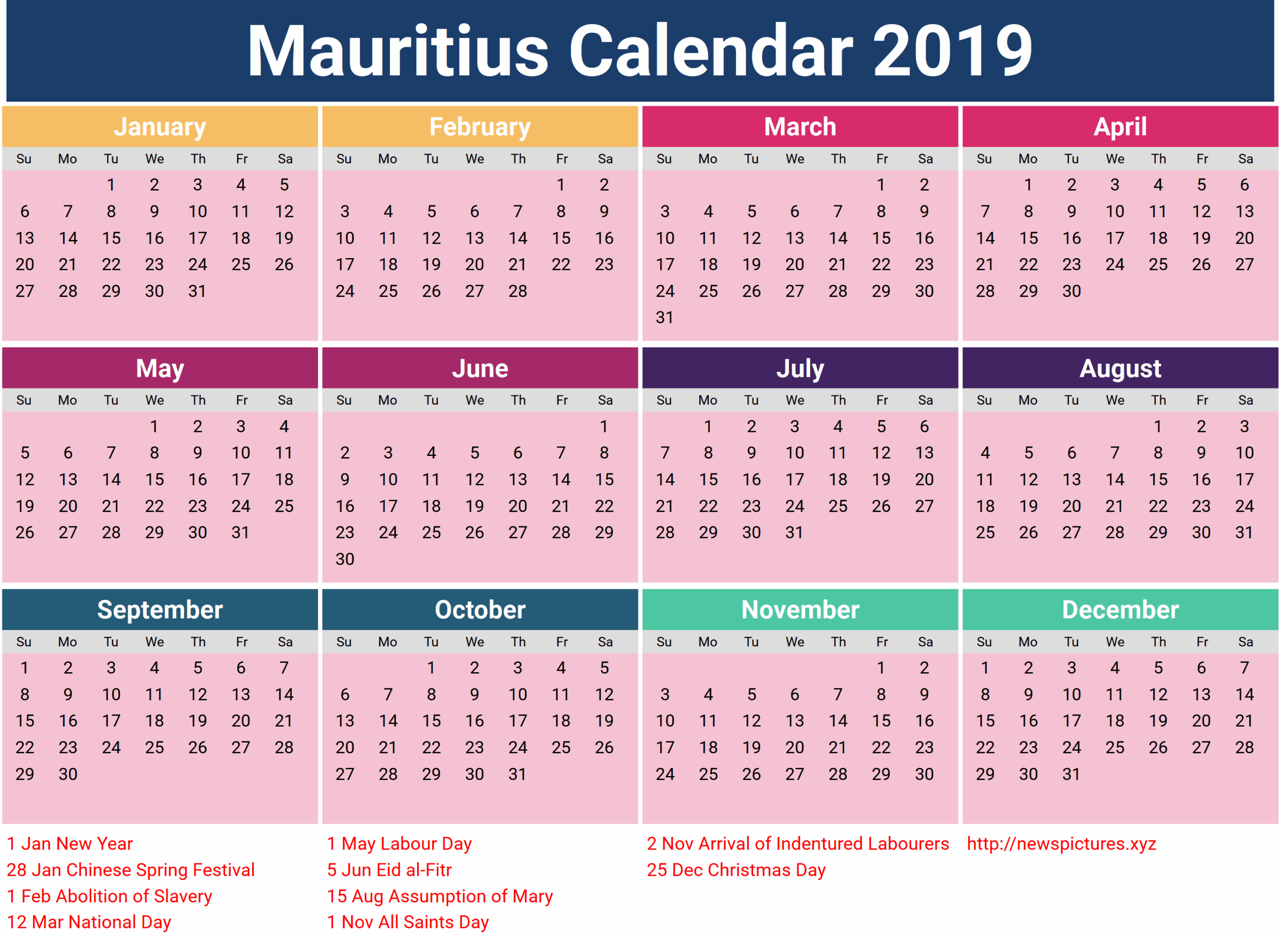 2025 School Calendar Holidays Mauritius Oscar Cote