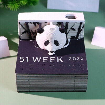 2025 Time Piece Calendar With LED Light Creative Desk Calendar 3D Desk 
