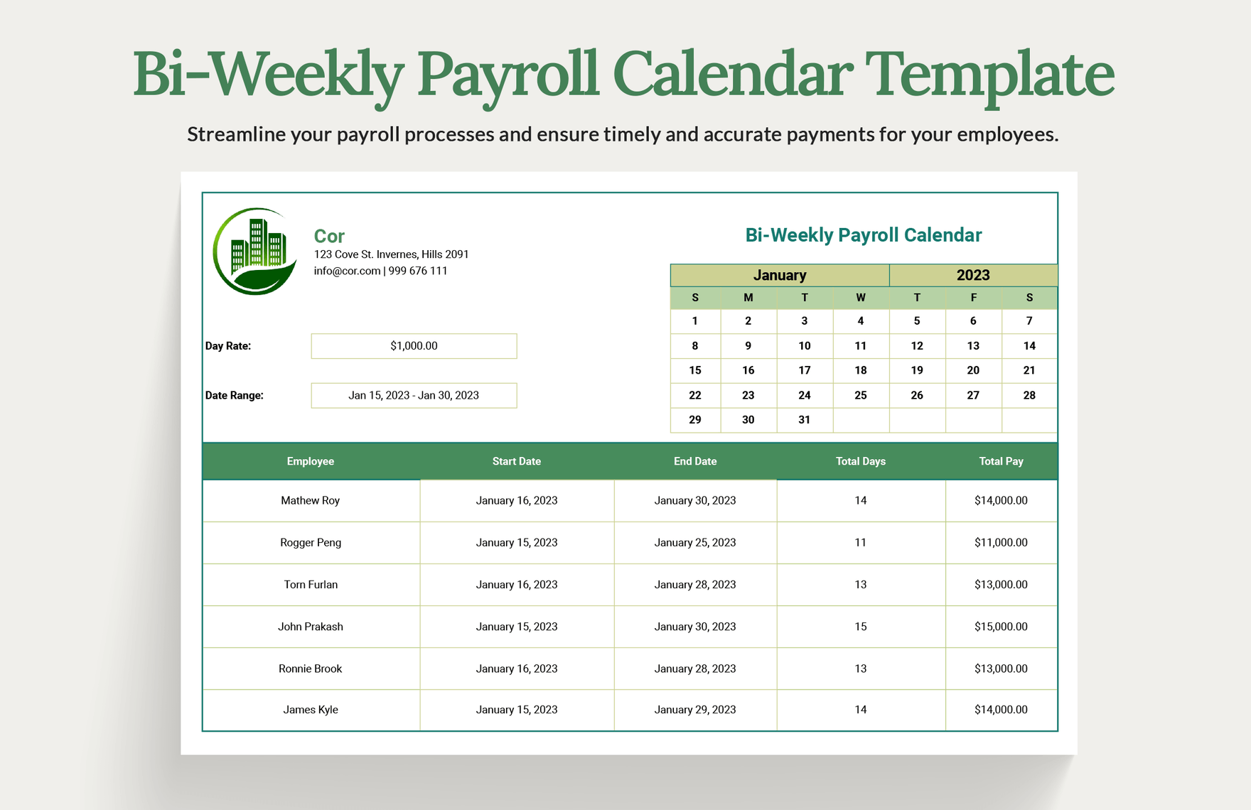 2025 Weekly Payroll Calendar Template Excel Lucila Debos