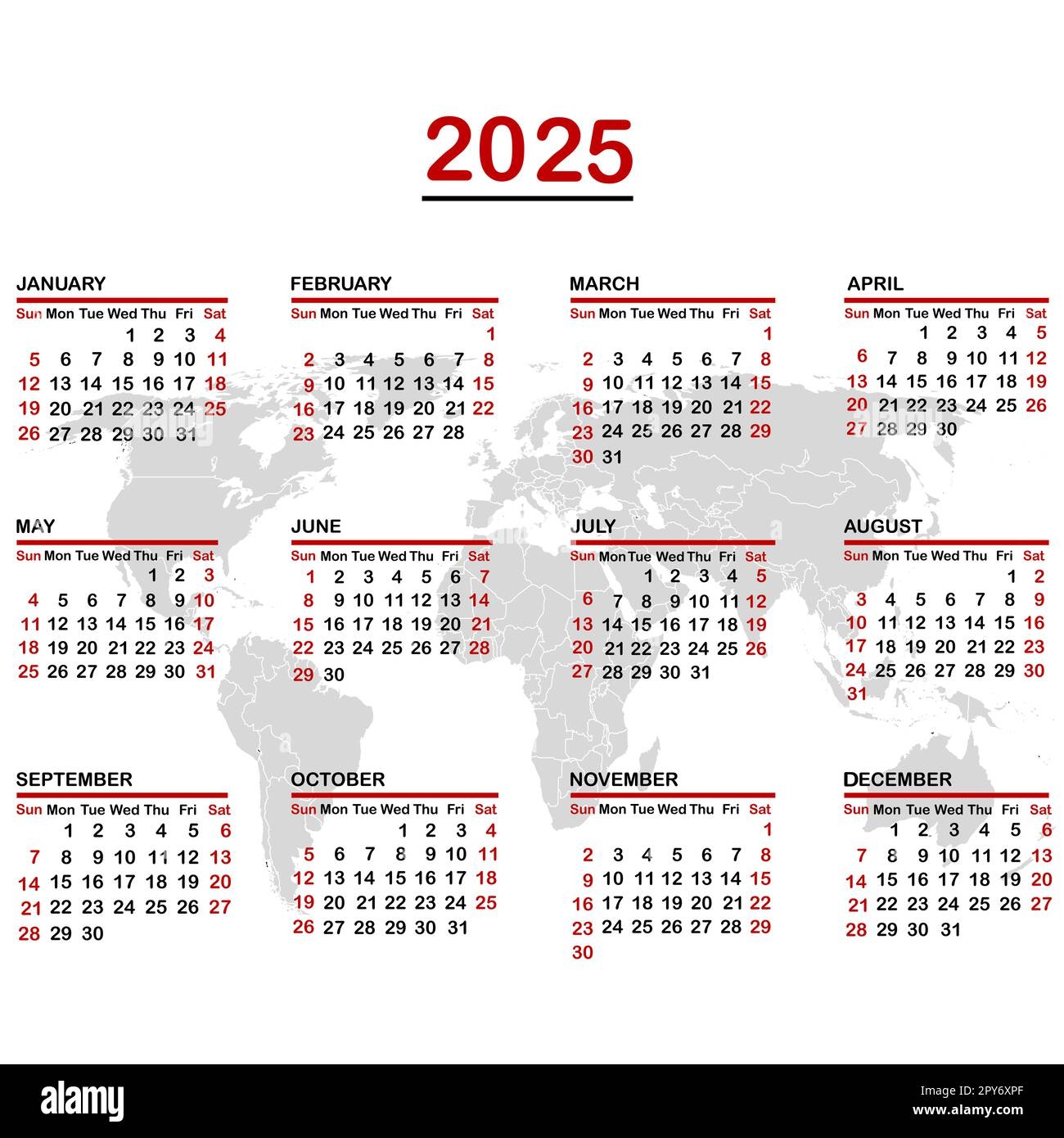 2025 World Events Calendar Clyde C Davis