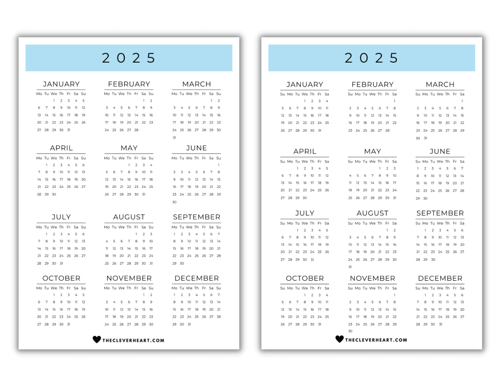 2025 Calendar Uk Cute