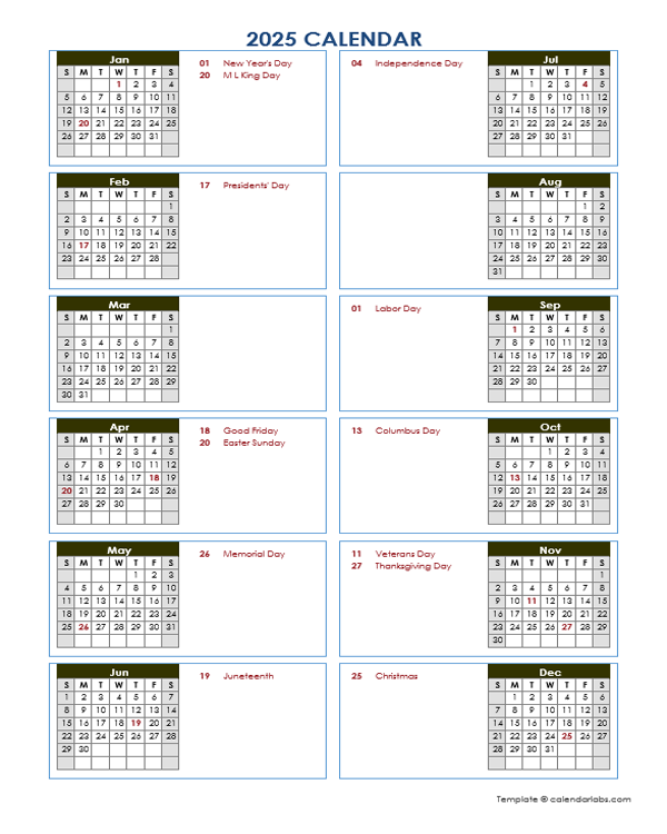 Is There A 2025 Calendar Template In Word