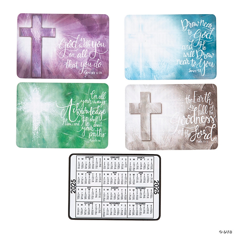 3 1 2 quot X 2 1 2 quot 2025 Religious Plastic Wallet Calendars 12 Pc