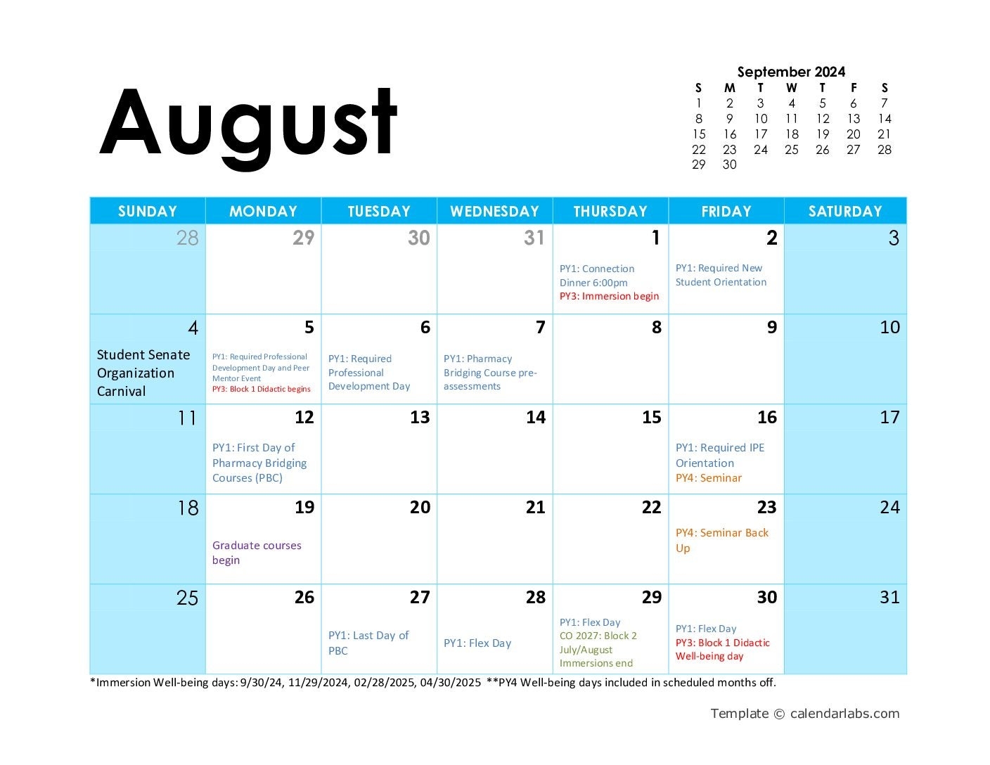 Aim Academic Calendar 2025