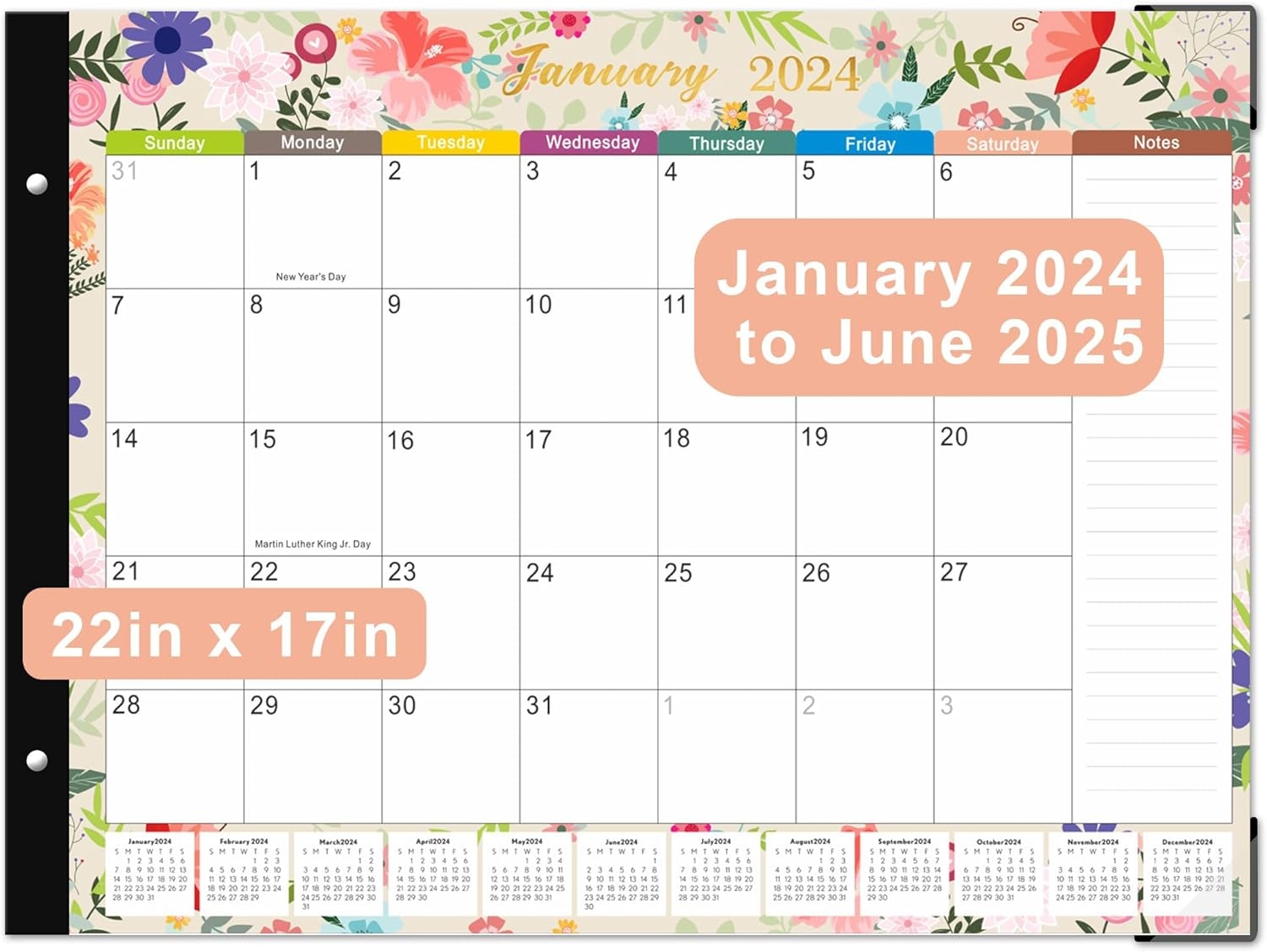 Amazon Desk Calendar 2024 2025 Large 22x17 18 Months Runs From 