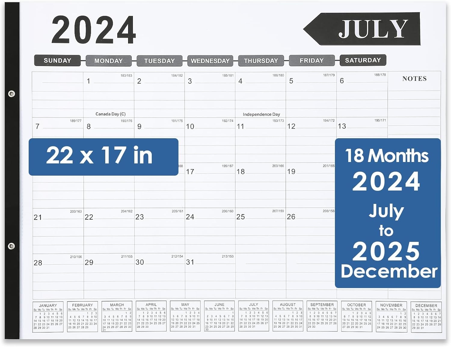 Amazon Large Calendar 2024 2025 Desk Calendar Large 22x17 From