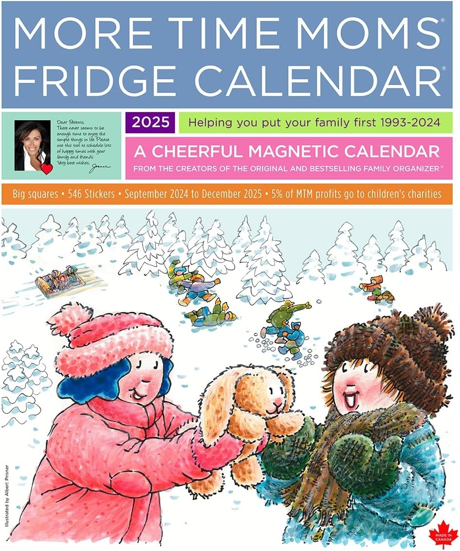 Amazon More Time Moms Magnetic Fridge Calendar 2025 13x16 Inches 
